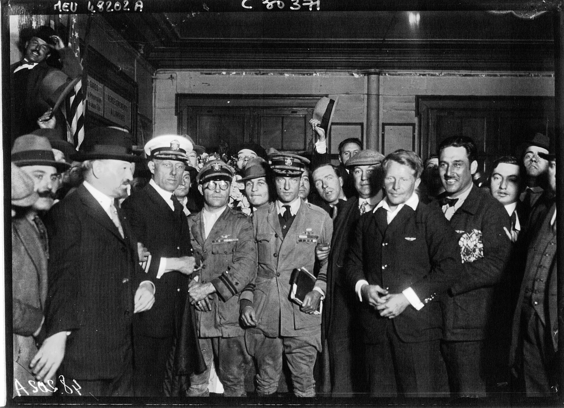 Arrivée des aviateurs, Gare Saint-Lazare : [photographie de presse] / Agence Meurisse