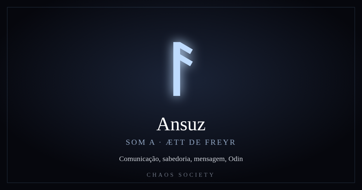 Ansuz ᚨ — Futhark Antigo