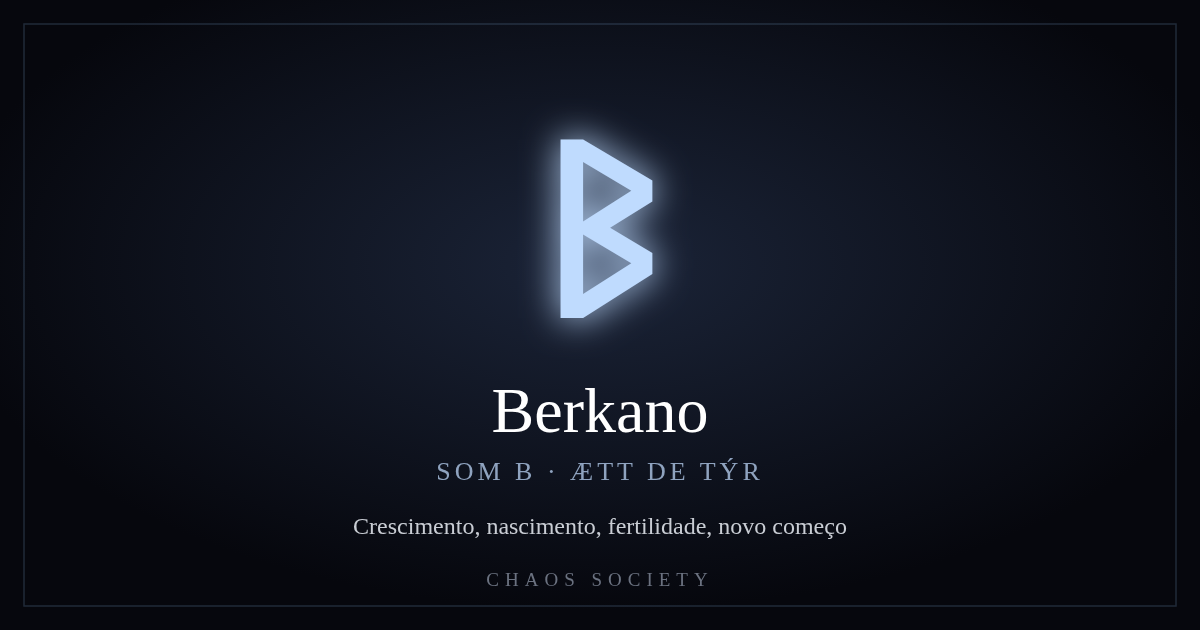 Berkano ᛒ — Futhark Antigo