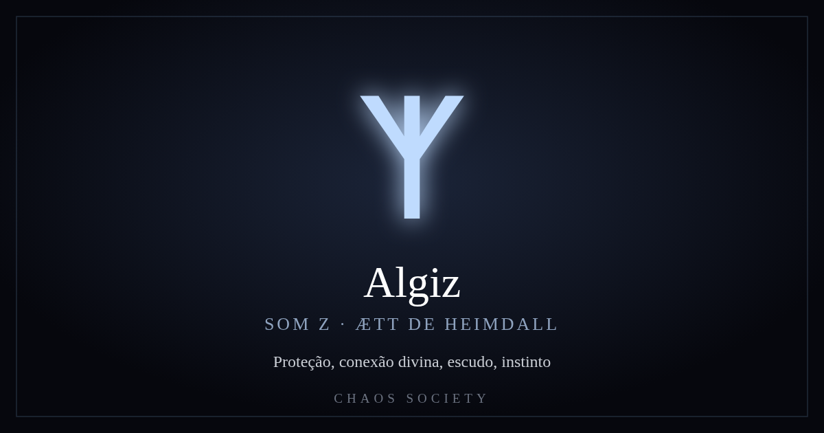 Algiz ᛉ — Futhark Antigo