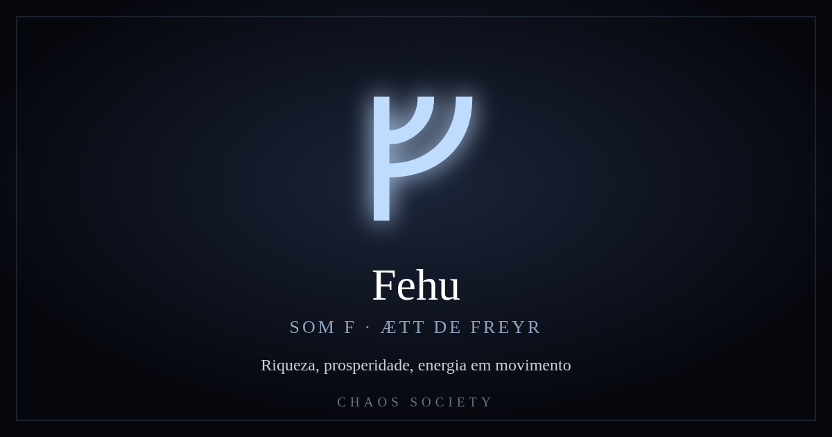 Fehu ᚠ — Futhark Antigo