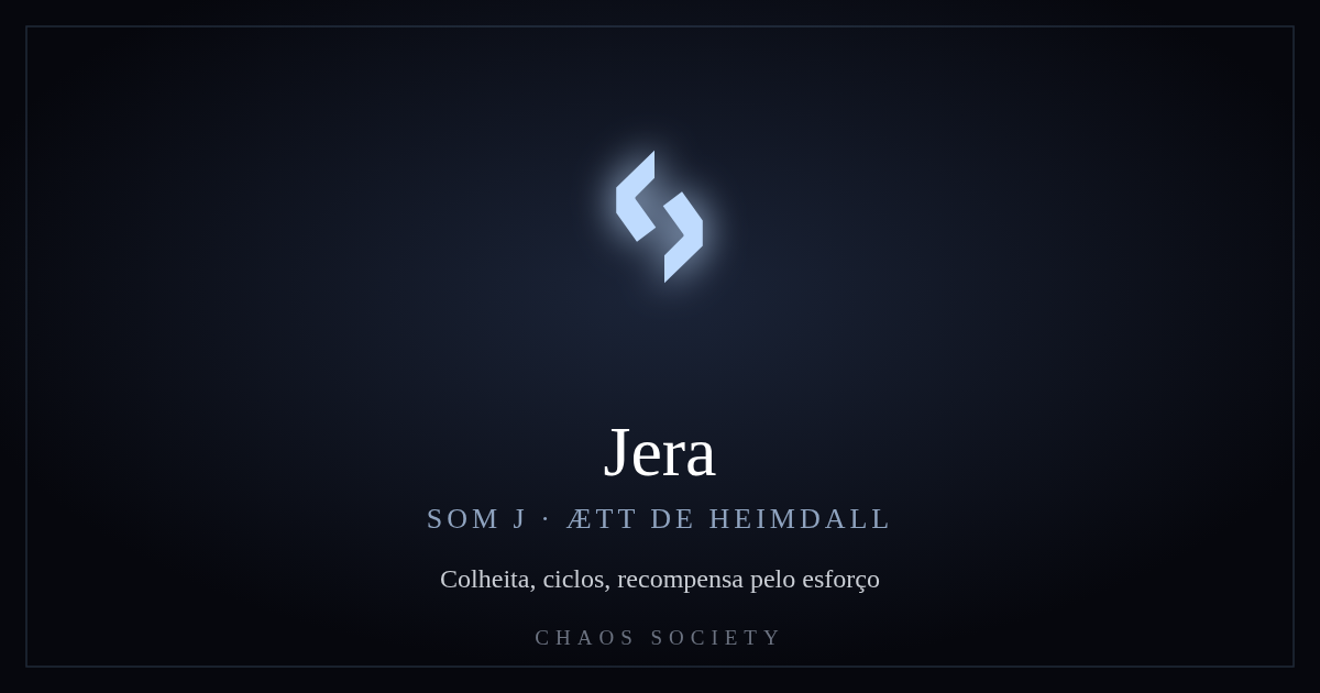 Jera ᛃ — Futhark Antigo