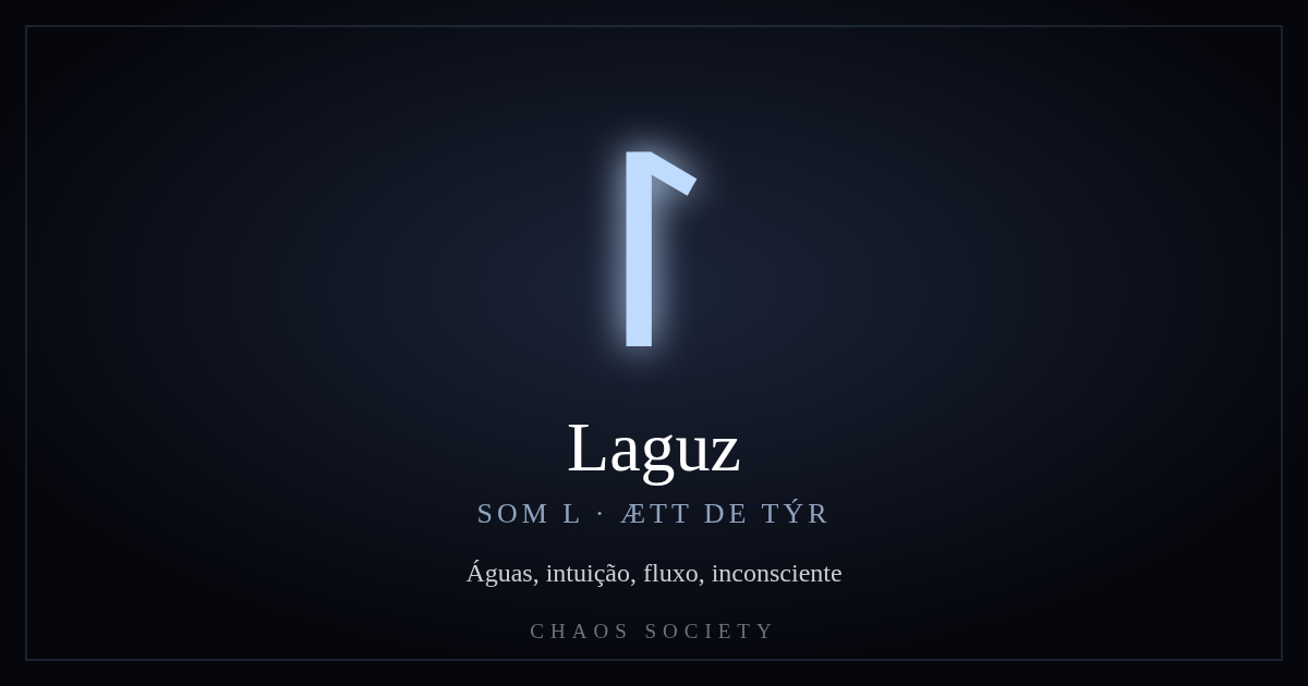 Laguz ᛚ — Futhark Antigo