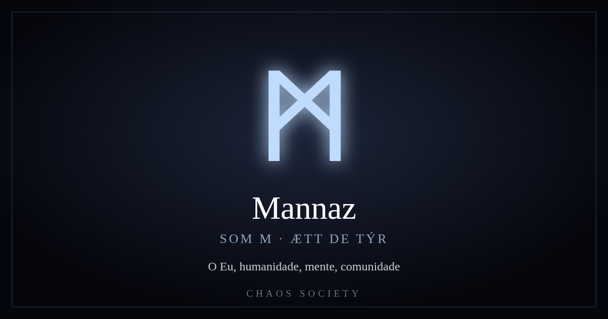 Mannaz ᛗ — Futhark Antigo