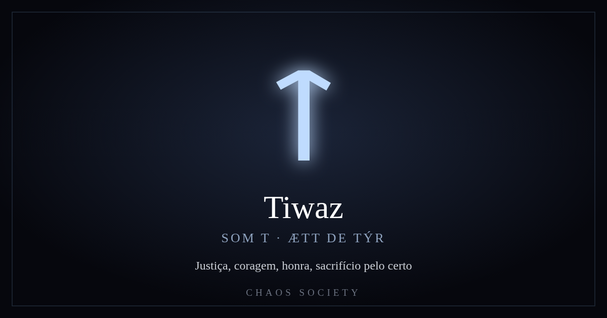 Tiwaz ᛏ — Futhark Antigo