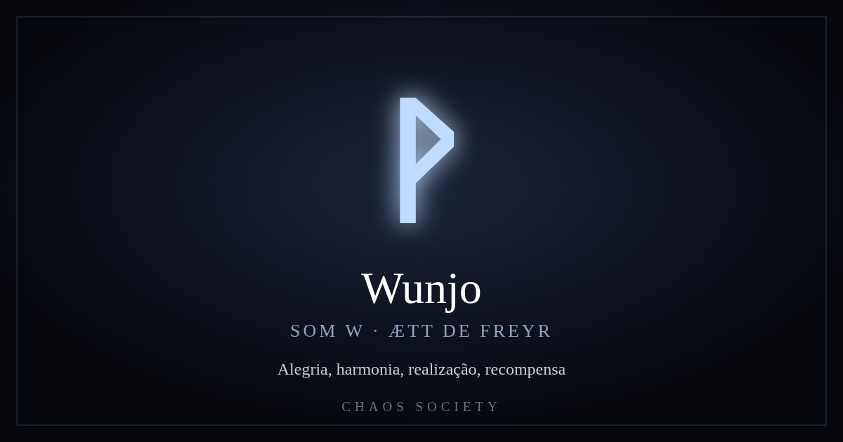 Wunjo ᚹ — Futhark Antigo