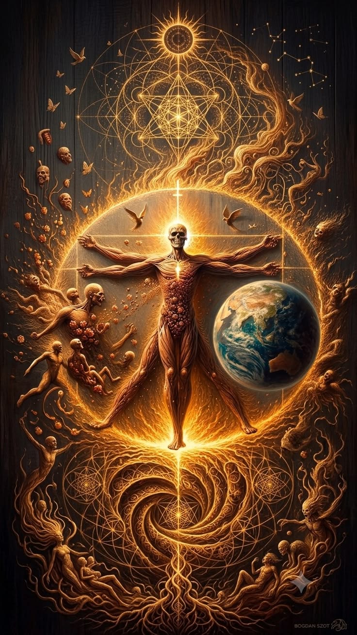 Arte Digital Místico, Arte Sacro Moderno, Alquimia Visual, Geometría Sagrada, Simbolismo Esoterico, Anatomía Artisti