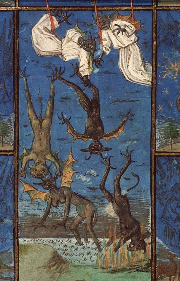 Ca. 1455-1460, angels falling.