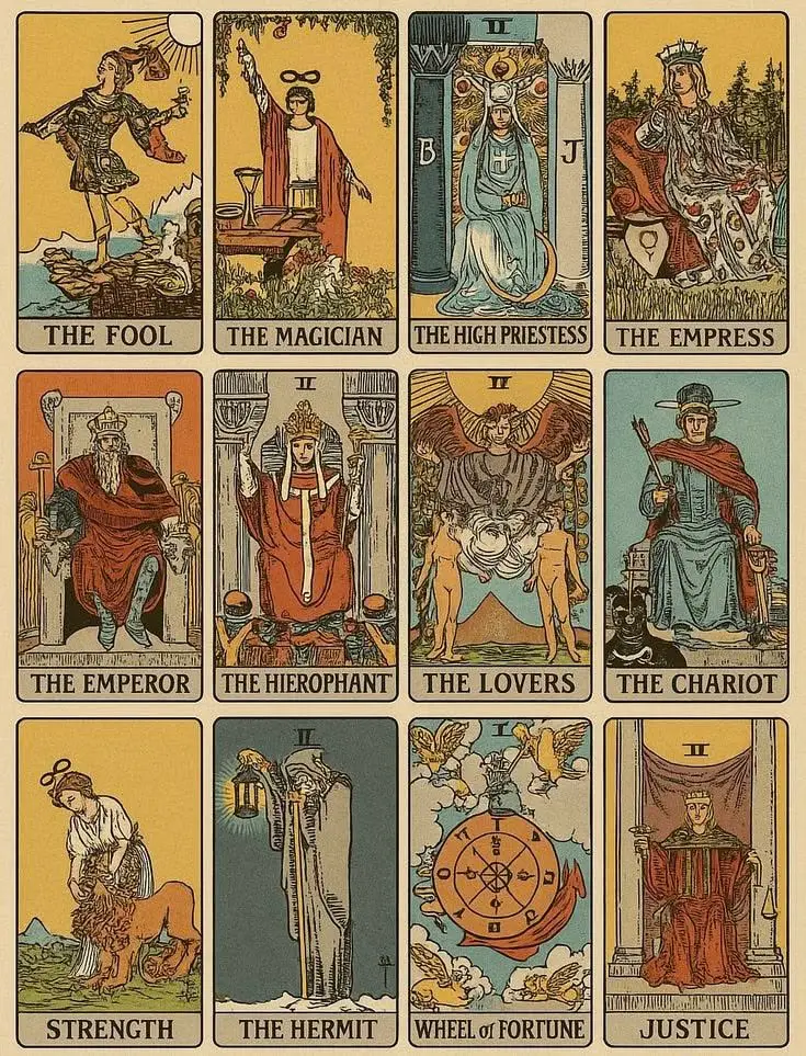 Os Vinte e Dois Arcanos Maiores: O Que Cada Um Traz e De Onde Veio