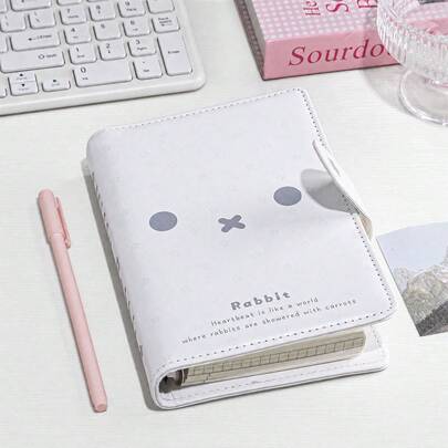 1 Peça Caderno de Folhas Soltas Estético Minimalista, Diário Reforçado, Planejador Estudantil Minimalista Únic