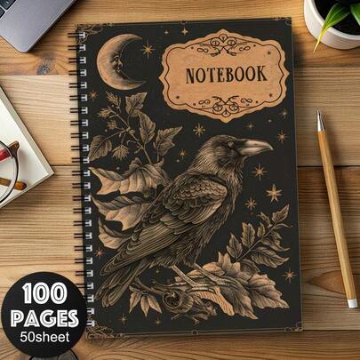 1 Peça Caderno Espiral da Moda, Planejador Escolar ou de Escritório de Estilo Vintage, Presente Perfeito para 