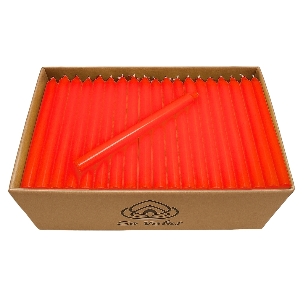 1 Kg Vela Palito Vermelha 18cm N9 32 Unidades 100 Parafina