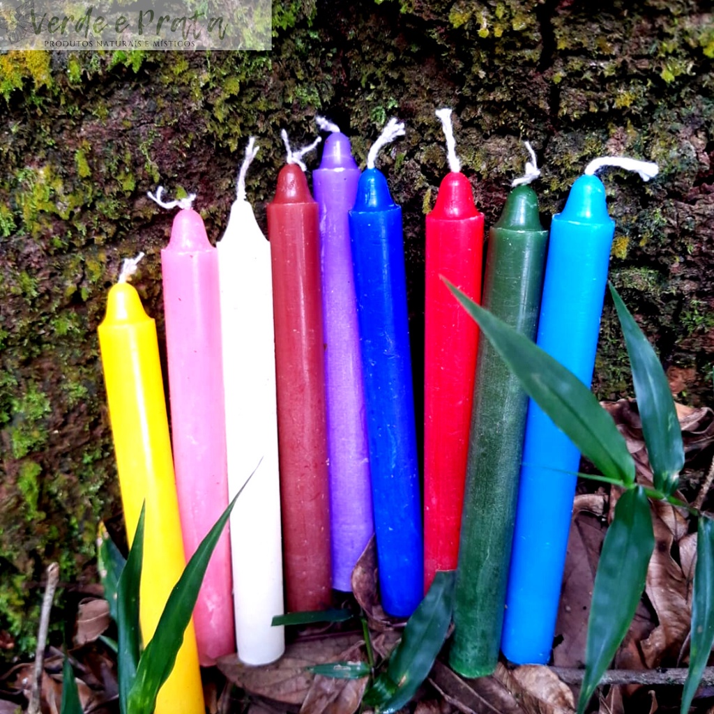 Kit Com 10 Velas Coloridas E Aromatizadas