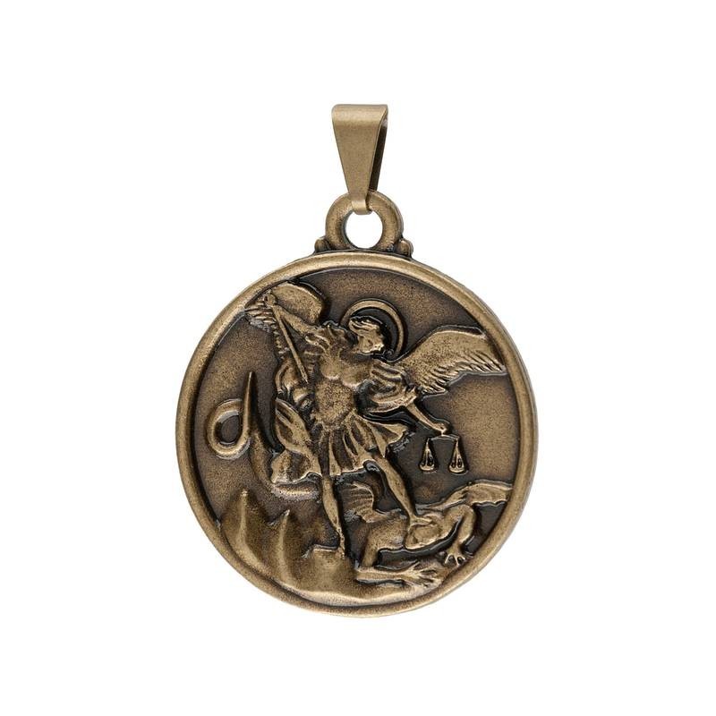 Medalha Pingente São Miguel Dourado