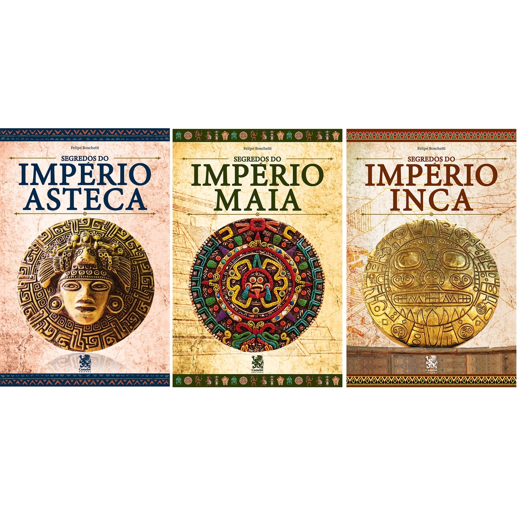 Biblioteca Grandes Civilizações Maia Inca e Asteca C 3 Livros