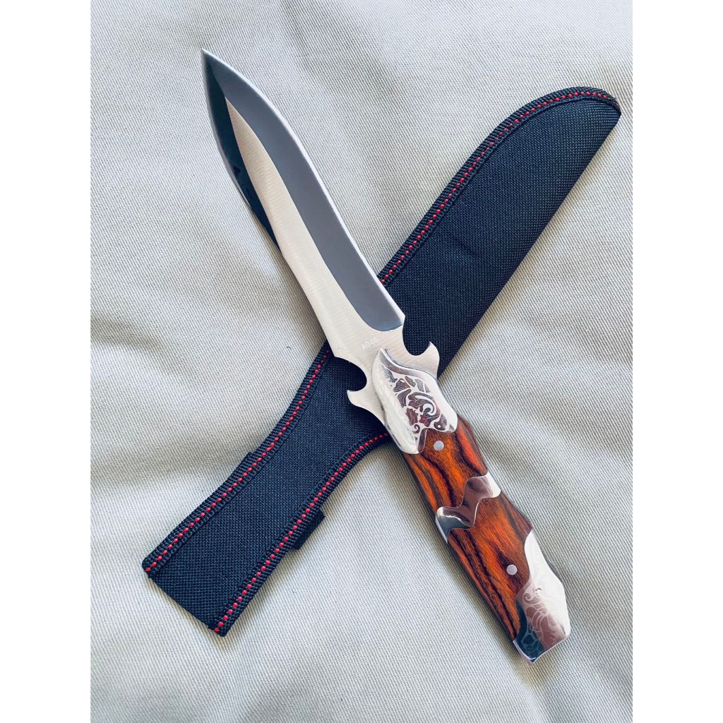 Faca Grande Churrasco Profissional Artesanal Afiada C Bainha A046