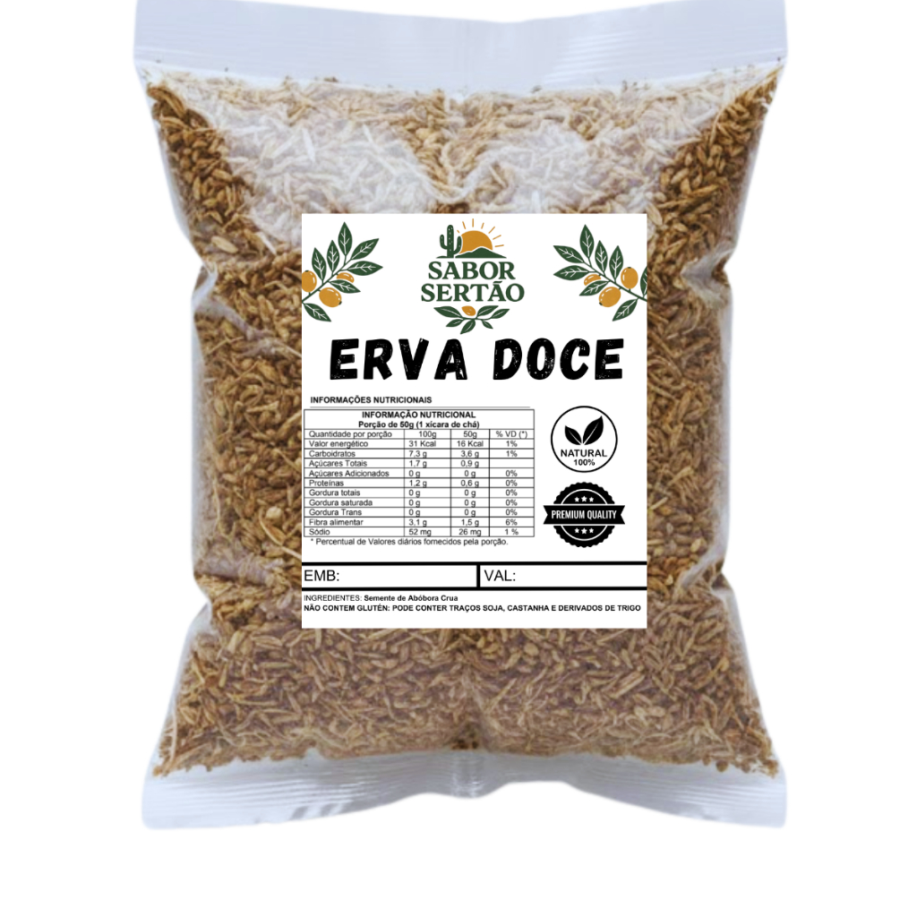 Erva Doce Pura 1KG 500GR 250GR