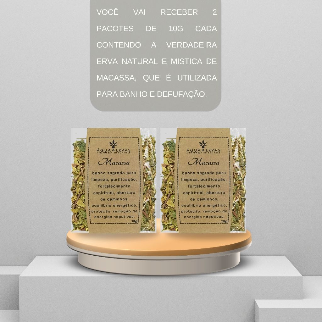 2 pacotes Ervas para Banho Macassa Ervas Magicas