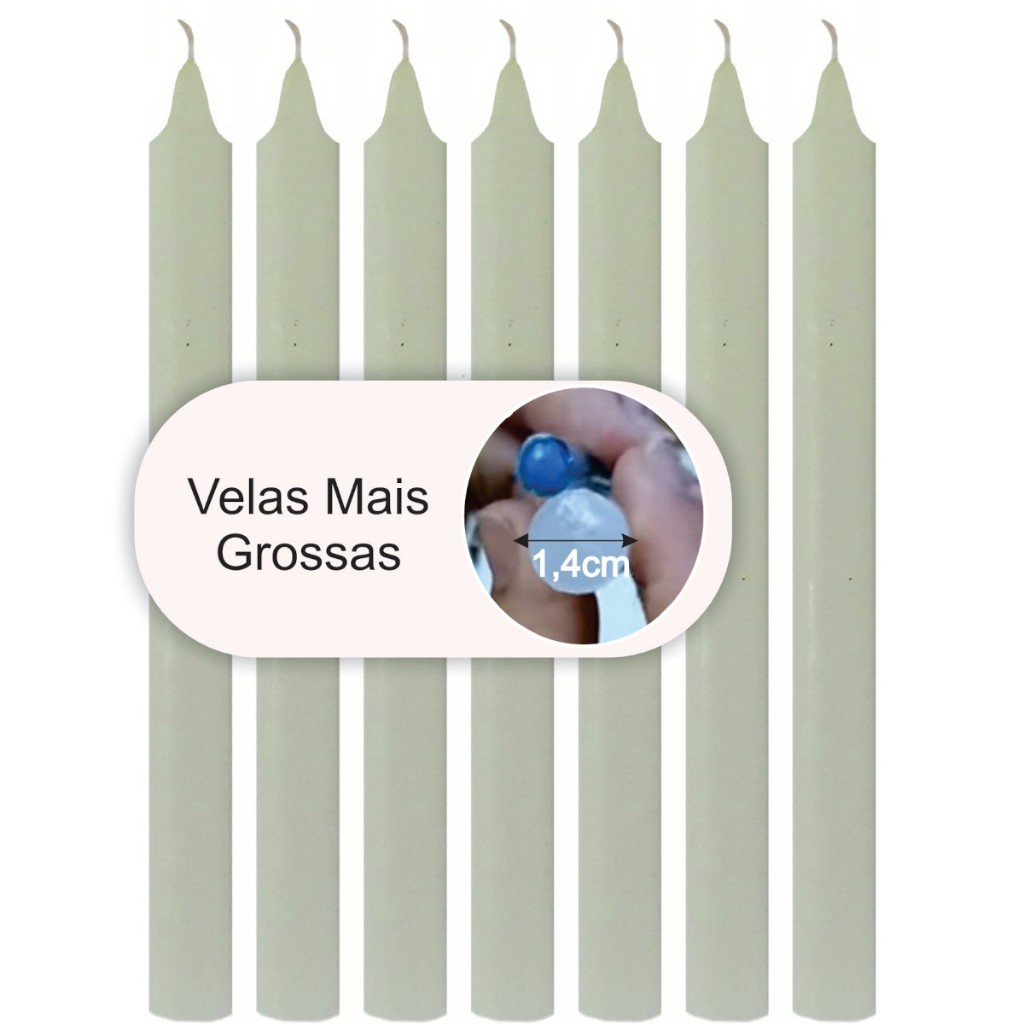 Vela Palito 18 cm 100 Unidades 100 pura