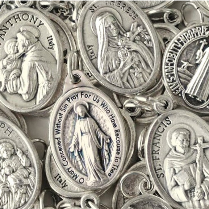 Medalha Italiana Nossa Senhora Santos Escolha a Medalha de Sua Devoção Unidade