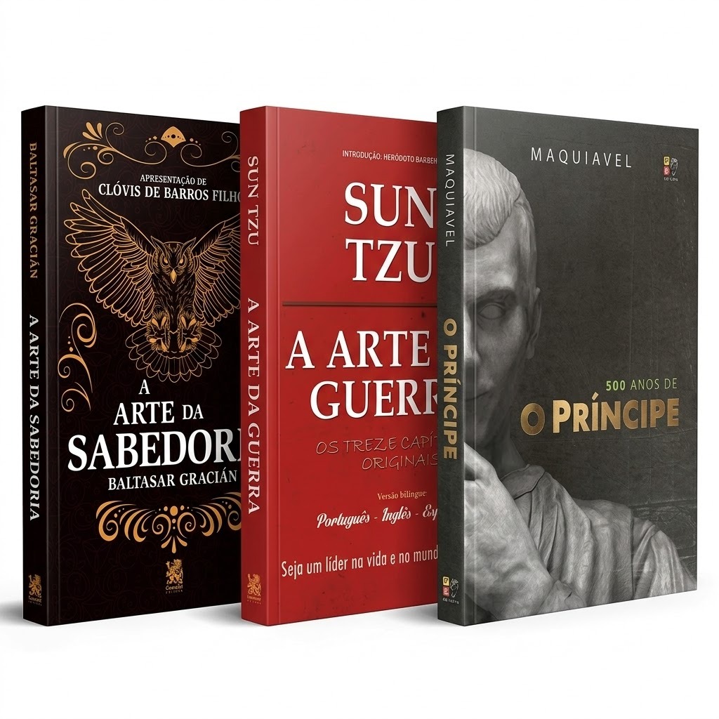 Kit O Príncipe A Arte Da Guerra Sun Tzu A Arte da Sabedoria 3 Livros