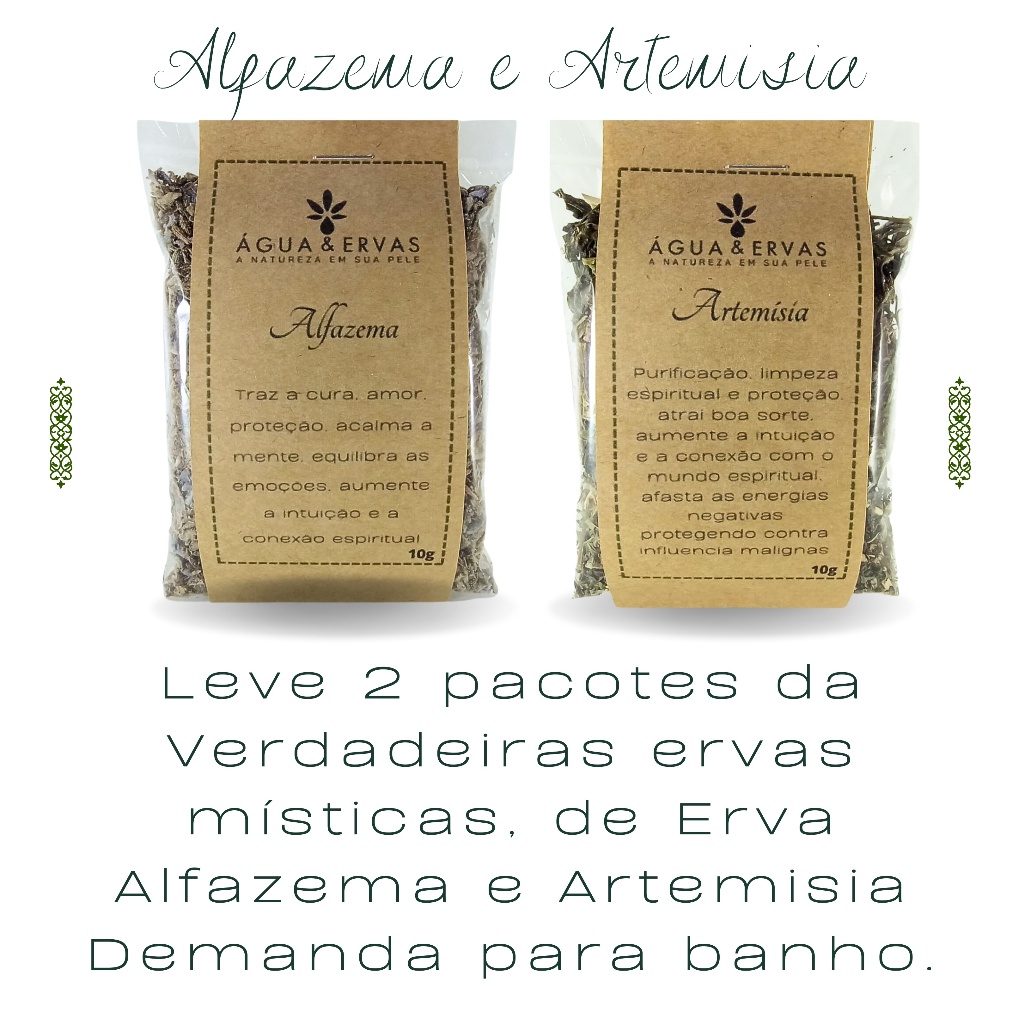 Alfazema e Artemísia Folha Seca Natural Ervas de Banho