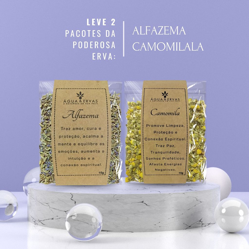 Ervas para Banho Alfazema e Camomila Defumação