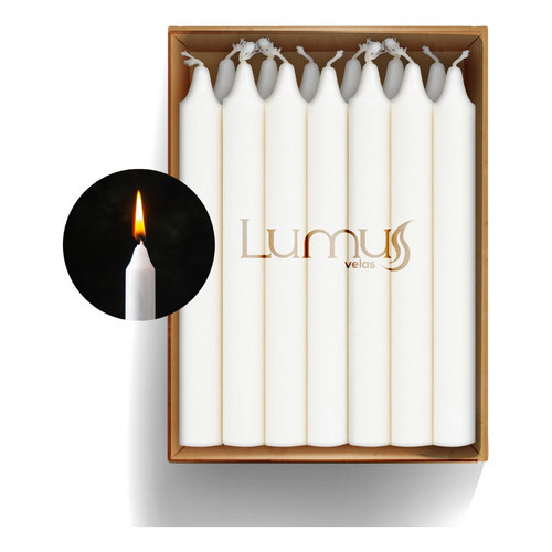 Kit 10 Velas Brancas 18x1 5 Queima 5h 100 Parafina