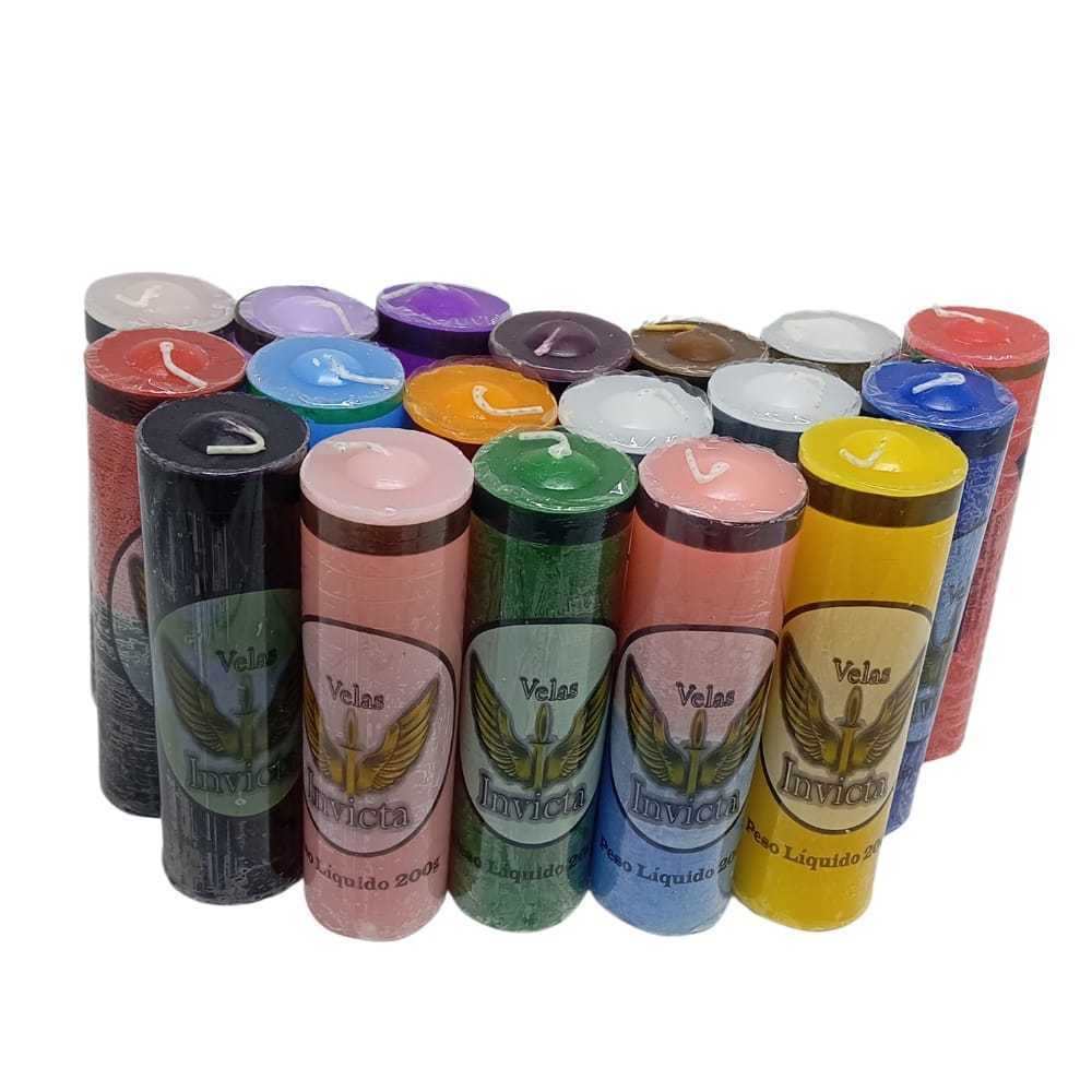 Vela De 7 Dias Colorida 44 mm 200G Unidade.
