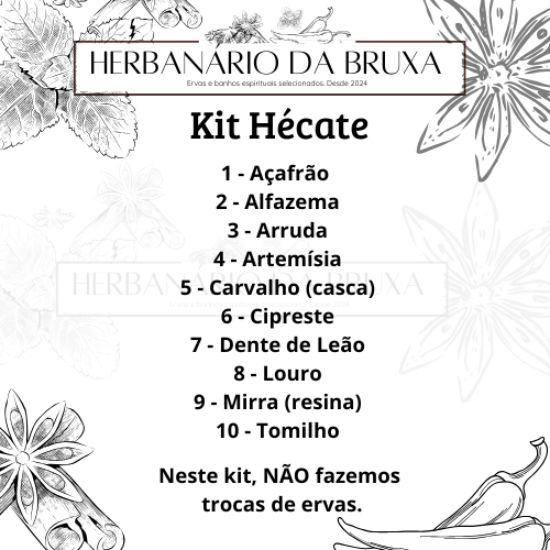 Ervas do Culto a Hécate Kit com Ervas Naturais para Proteção e Transformação Espiritual