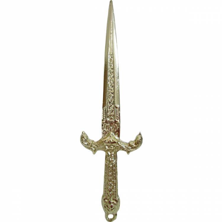 Punhal Athame Fenix Wicca ou Ciganos 21cm Dourado