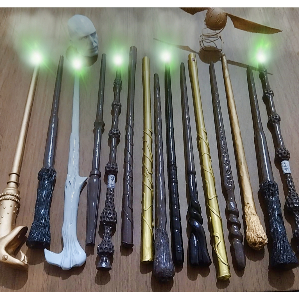 Varinhas mágicas Harry LED Varinhas com luz Varinhas com leds coloridos HP